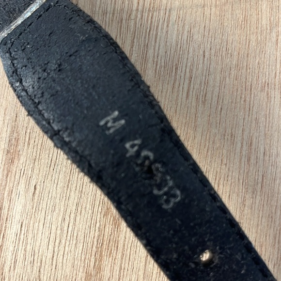 Vintage Brighton Leather Metal Belt 1995 Medium Heavy Weight Tarnished Weathered - Picture 9 of 16